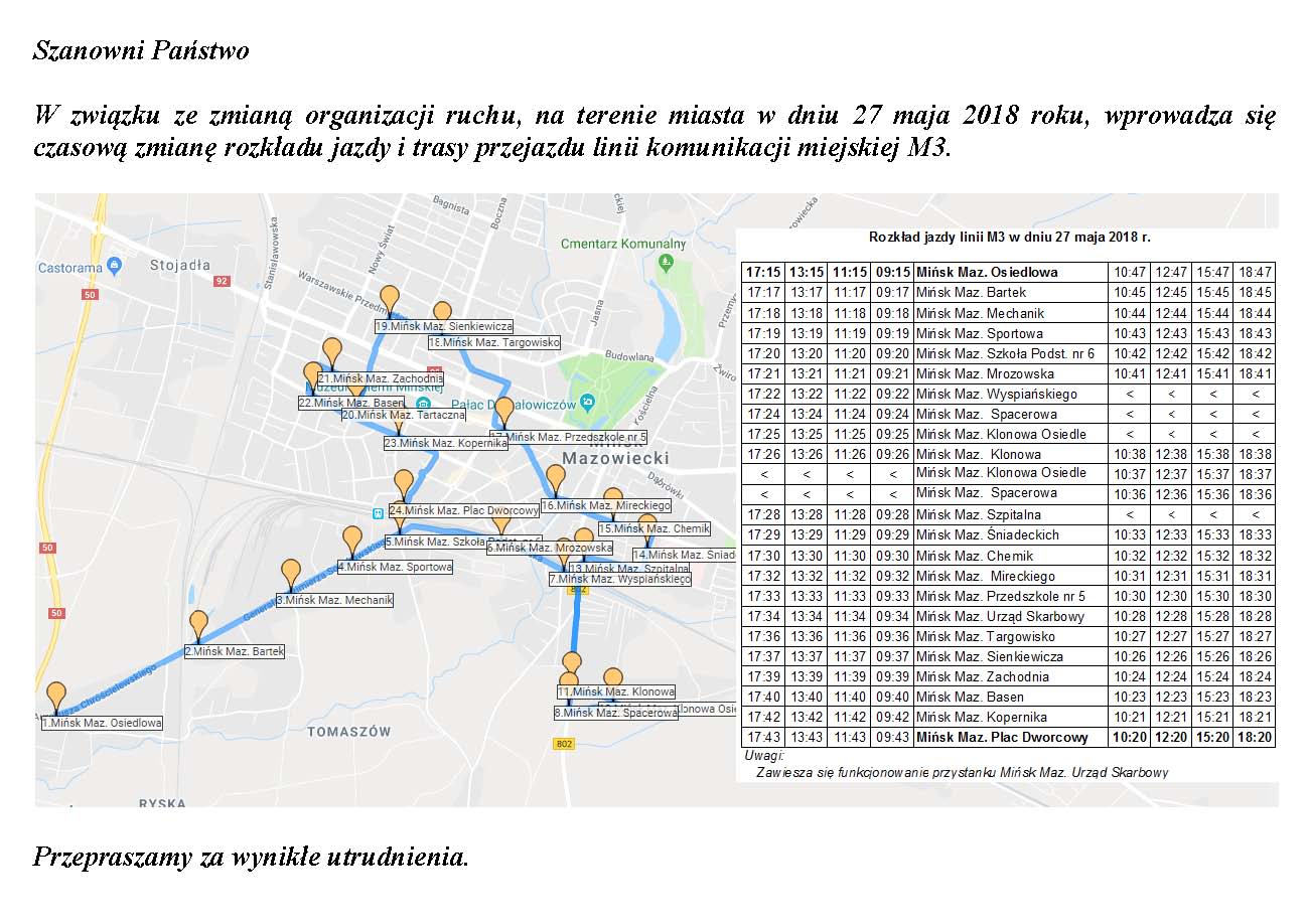 LINIA M3 - 27.05.2018 r.
