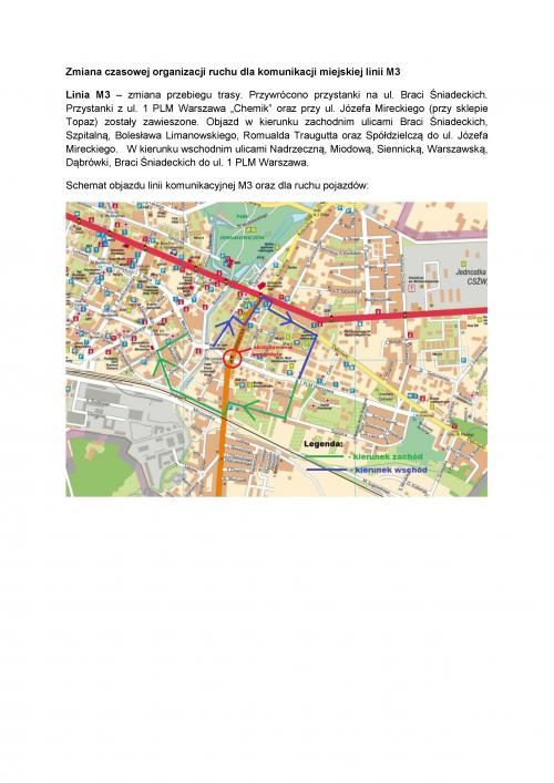 Zmiana czasowej organizacji ruchu dla komunikacji...