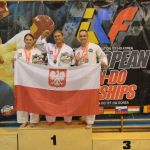 Kasia Mazurowska, Dawid Matwiej i Damian Walas z medalami