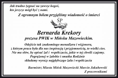 kondolencje krekora last