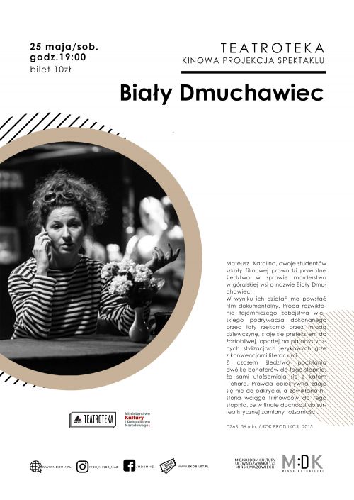 PLAKAT_teatroteka - biały dmuchawiec - mały rozmiar