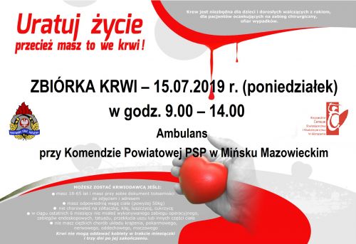 Akcja krwiodastwa 15.07.2019