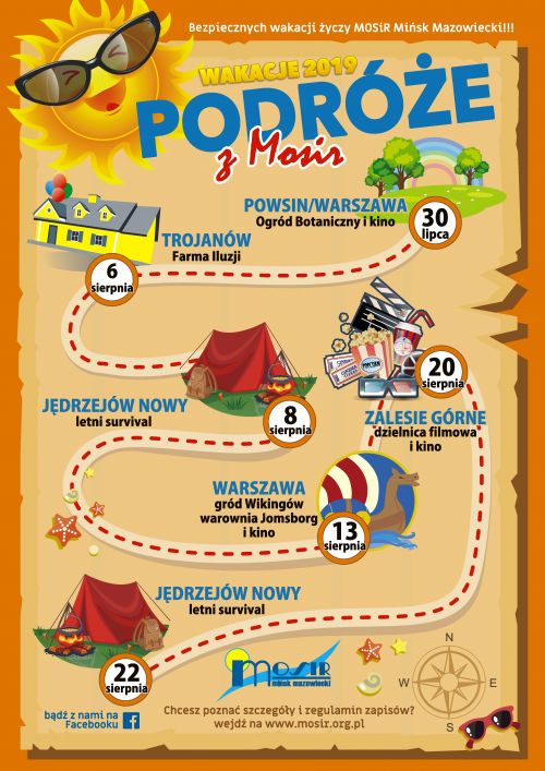 MOSiR plakat wakacje Z MOSIR 2019