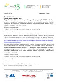 Uwaga! Zmiana rozkładu jazdy!