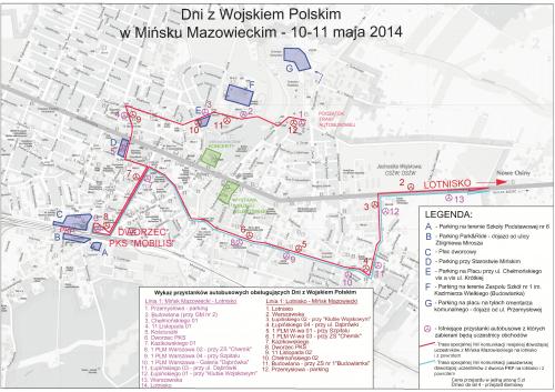 Mapka linii autobusowych