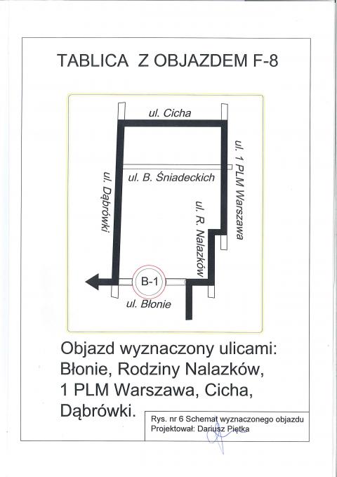 Czasowa organizacja ruchu w pasie drogowym ul. Błonie