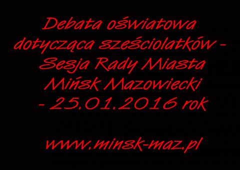 Debata oświatowa na Sesji Rady Miasta