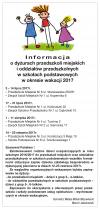 Informacja o dyżurach przedszkoli miejskich w wakacje