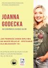 Joanna Godecka w bibliotece