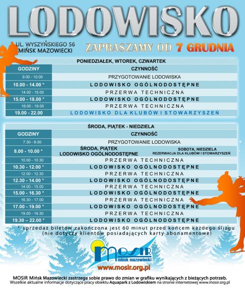LODOWISKO MIEJSKIE CZYNNE OD 7 GRUDNIA