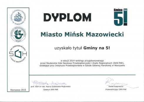 Mińsk Mazowiecki „Gminą na 5!”