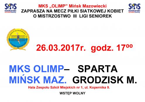 MKS OLIMP MIŃSK MAZ. –   SPARTA  GRODZISK M.