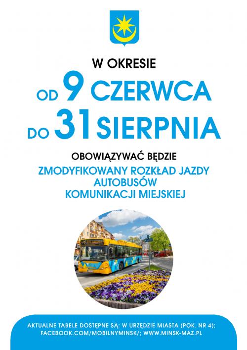 Od 9 czerwca nowy rozkład jazdy komunikacji miejskiej