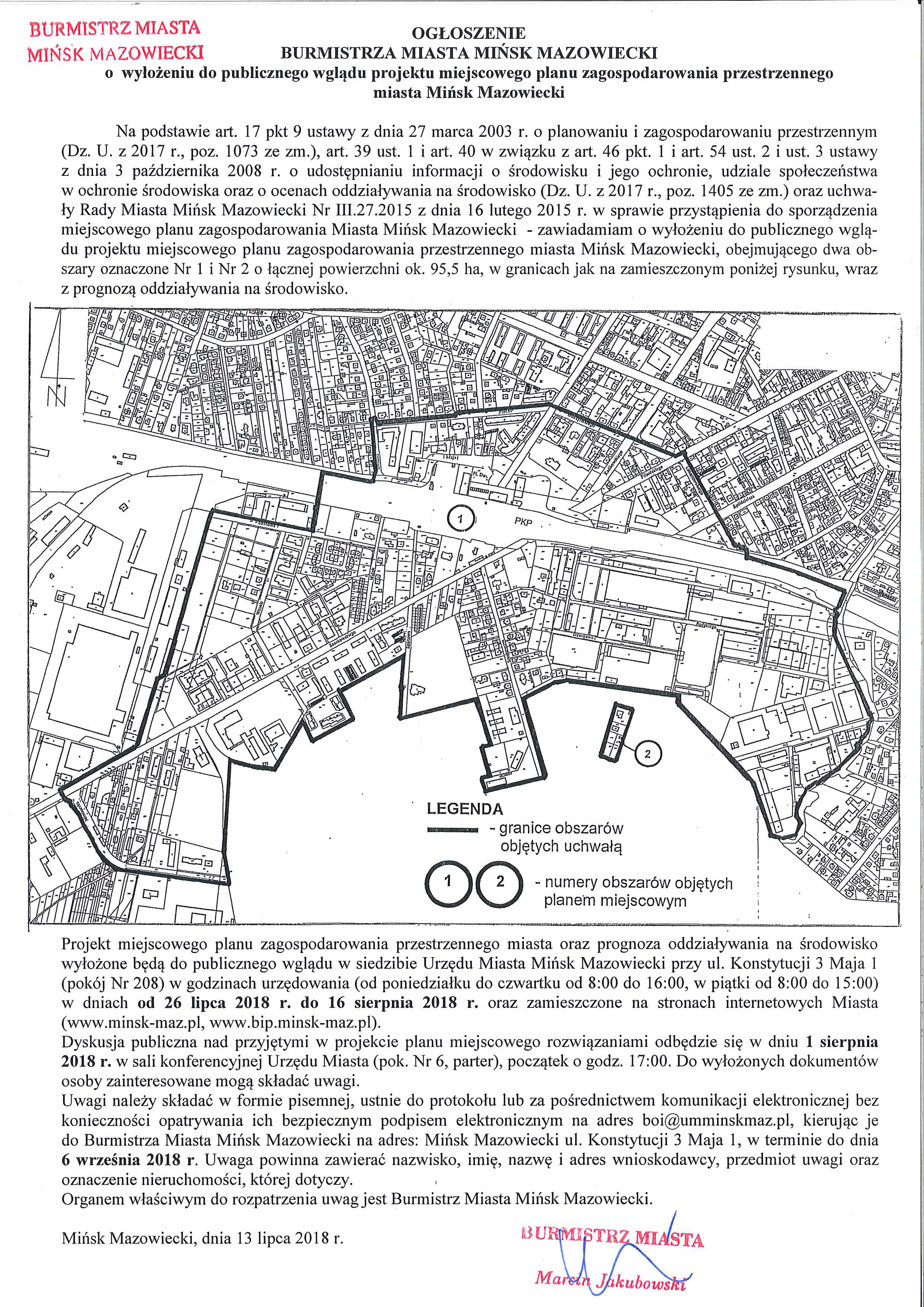 Ogłoszenie Burmistrza Miasta