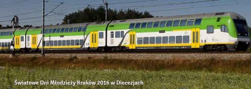 Pierwszy pociąg KM z pielgrzymami do Krakowa  - relacja wideo