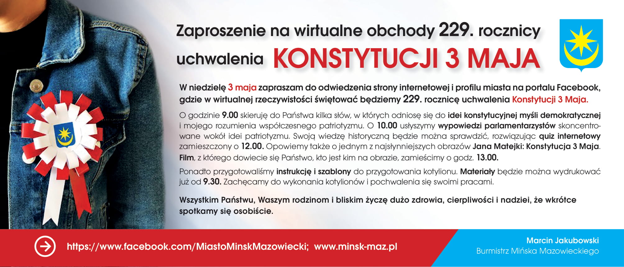 Program wirtualnych obchodów 229. rocznicy uchwalenia Konstytucji 3 Maja