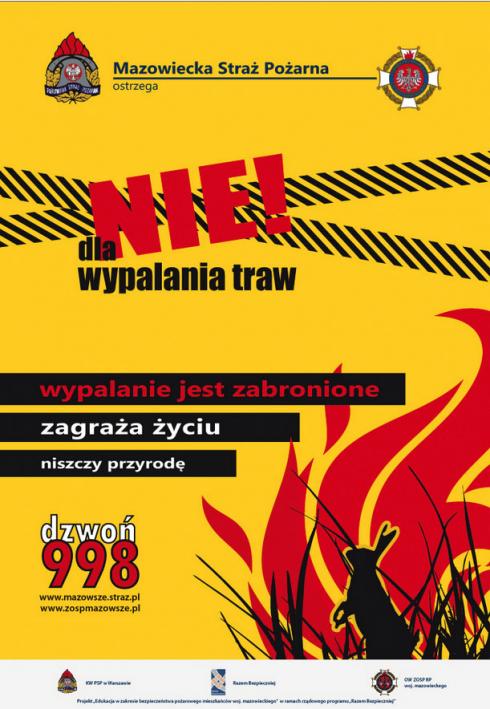 STOP! wypalaniu traw na Mazowszu