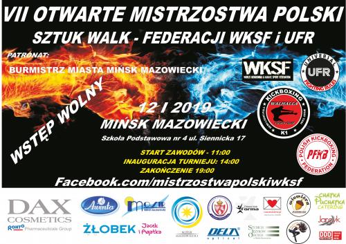 VII Otwarte Mistrzostwa Polski Sztuk Walk” federacji WKSF i UFR