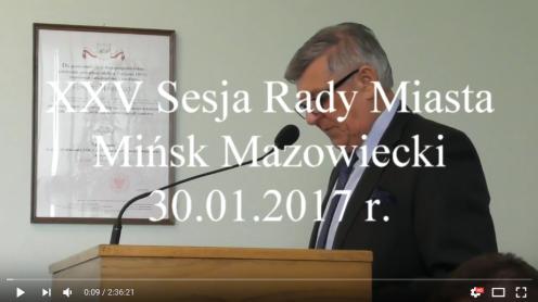 XXV Sesja Rady Miasta Mińsk Mazowiecki