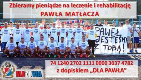 Zbieramy pieniądze na leczenie i rehabilitację dla Pawła Matłacza