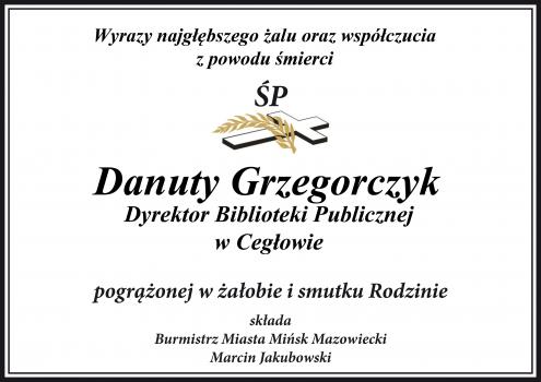 Zmarła Danuta Grzegorczyk