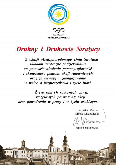 Życzenia dla Strażaków