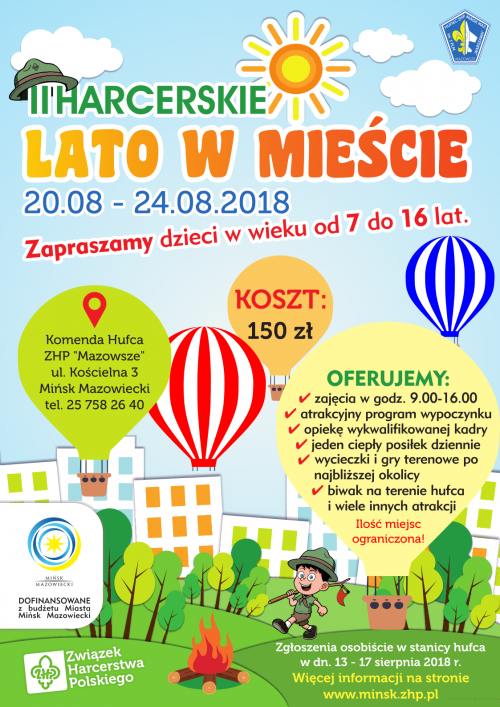 II harcerskie lato w mieście plakat