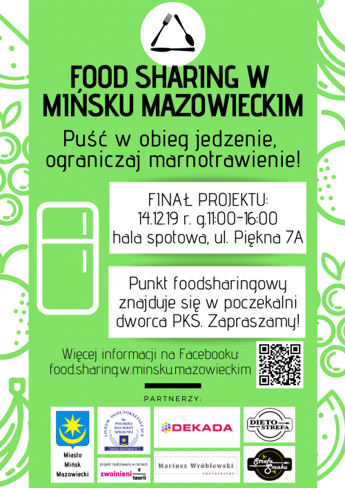 Plakat Food sharing w Mińsku Mazowieckim